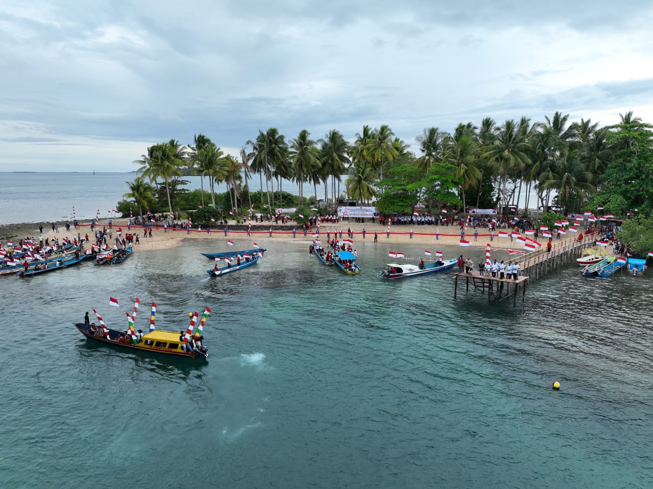 Tampak Pulau Yerusel difoto dari atas. Oikonews/Daeng